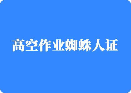 舔舔，别停舒服高空作业蜘蛛人证